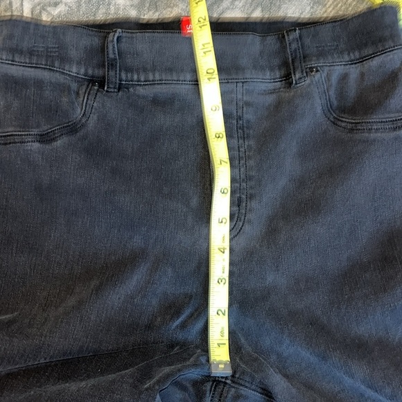 SPANX women’s cropped flare Charcoal Denim Jeans size large - Picture 5 of 8